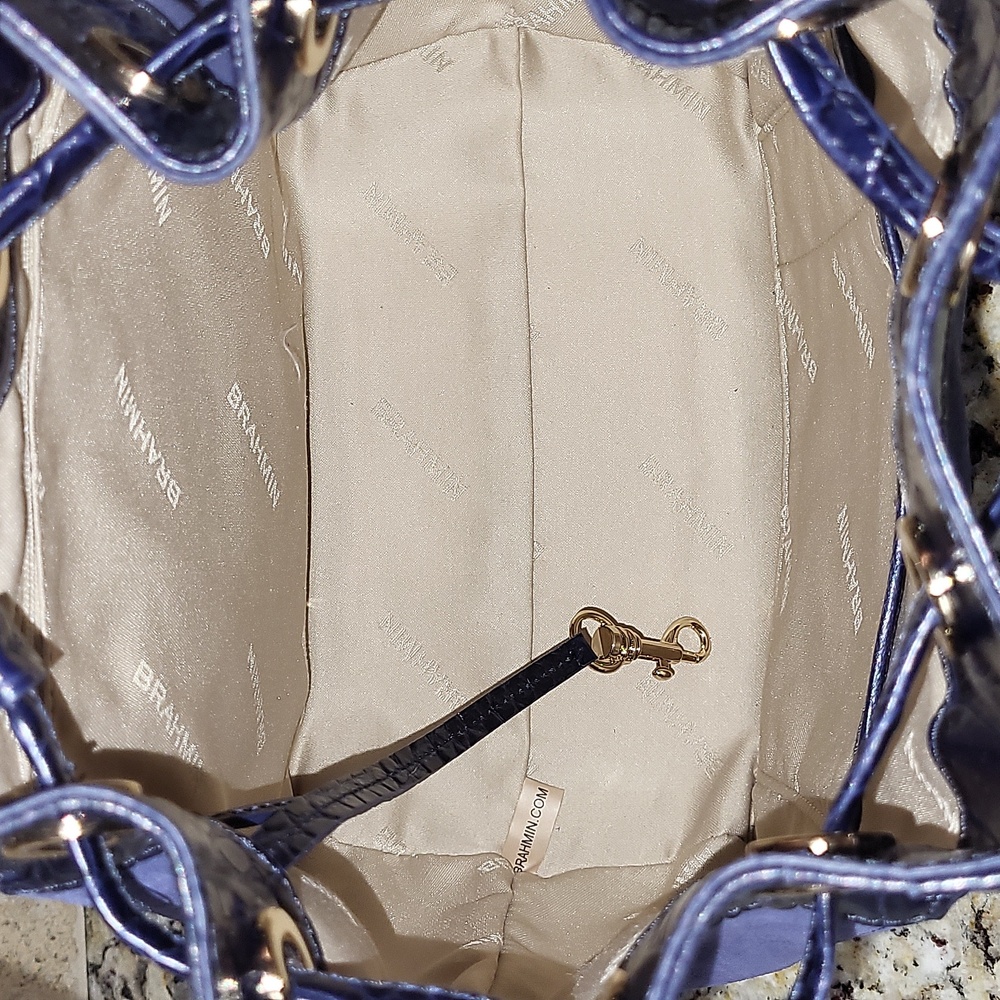 Brahmin Melinda Suede Bucket Bag - Picture 10 of 16